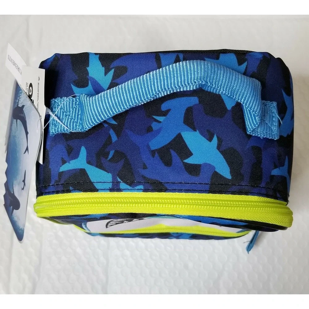 Kids Shark Camo Lunch Bag‎ Insulated Double Compartment